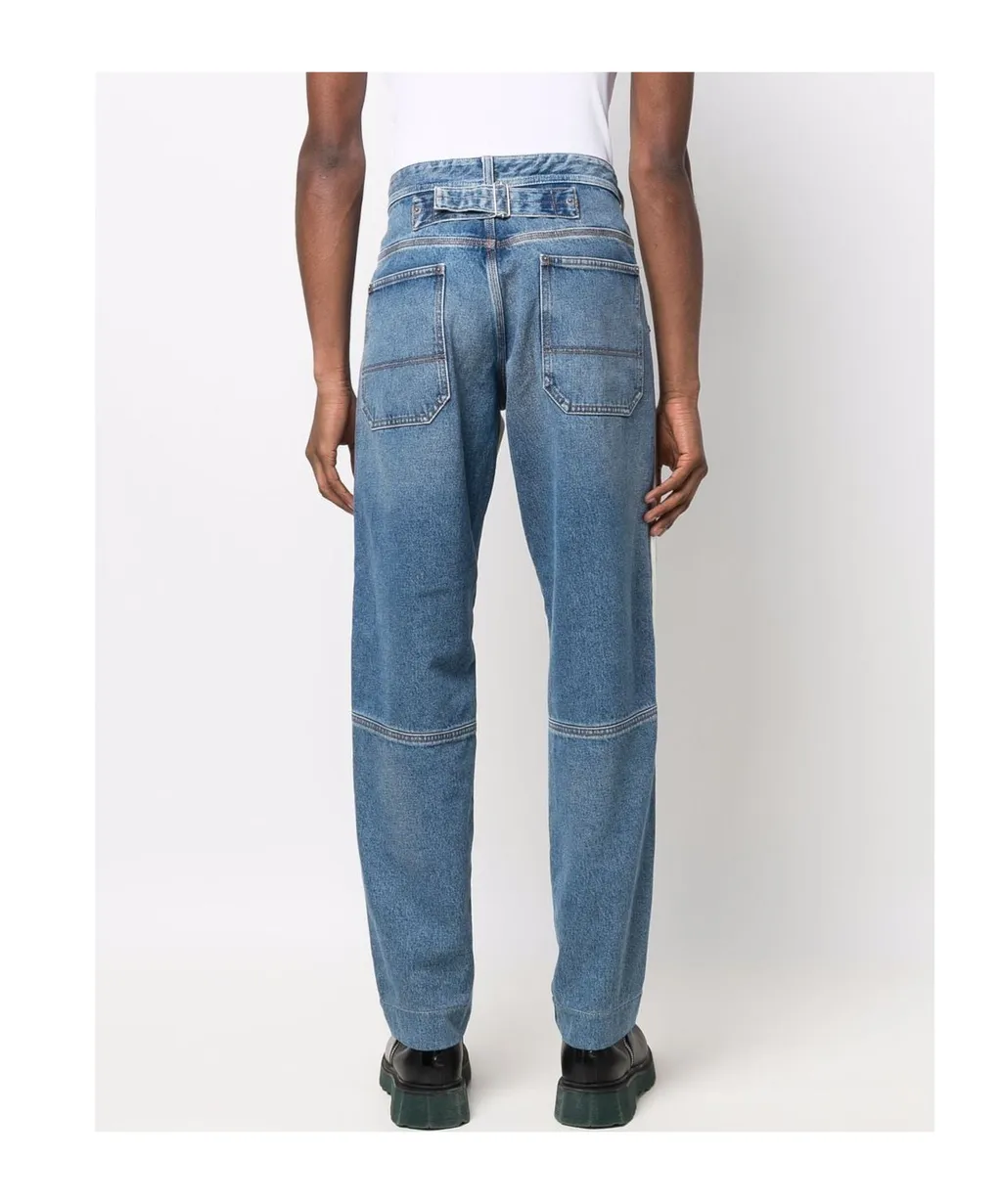 Panelled Straight-Leg Jeans