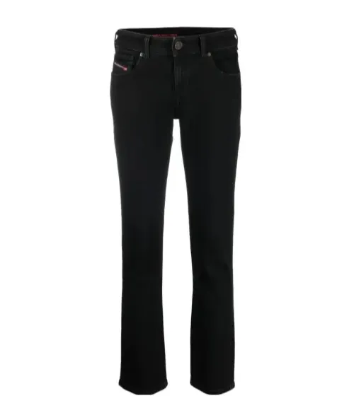 Low-Rise Flared Crop Jeans