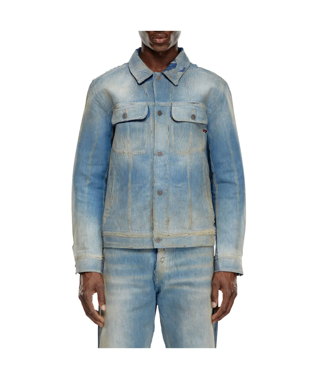 D-Barcy-S3 Distressed Denim Trucker Jacket