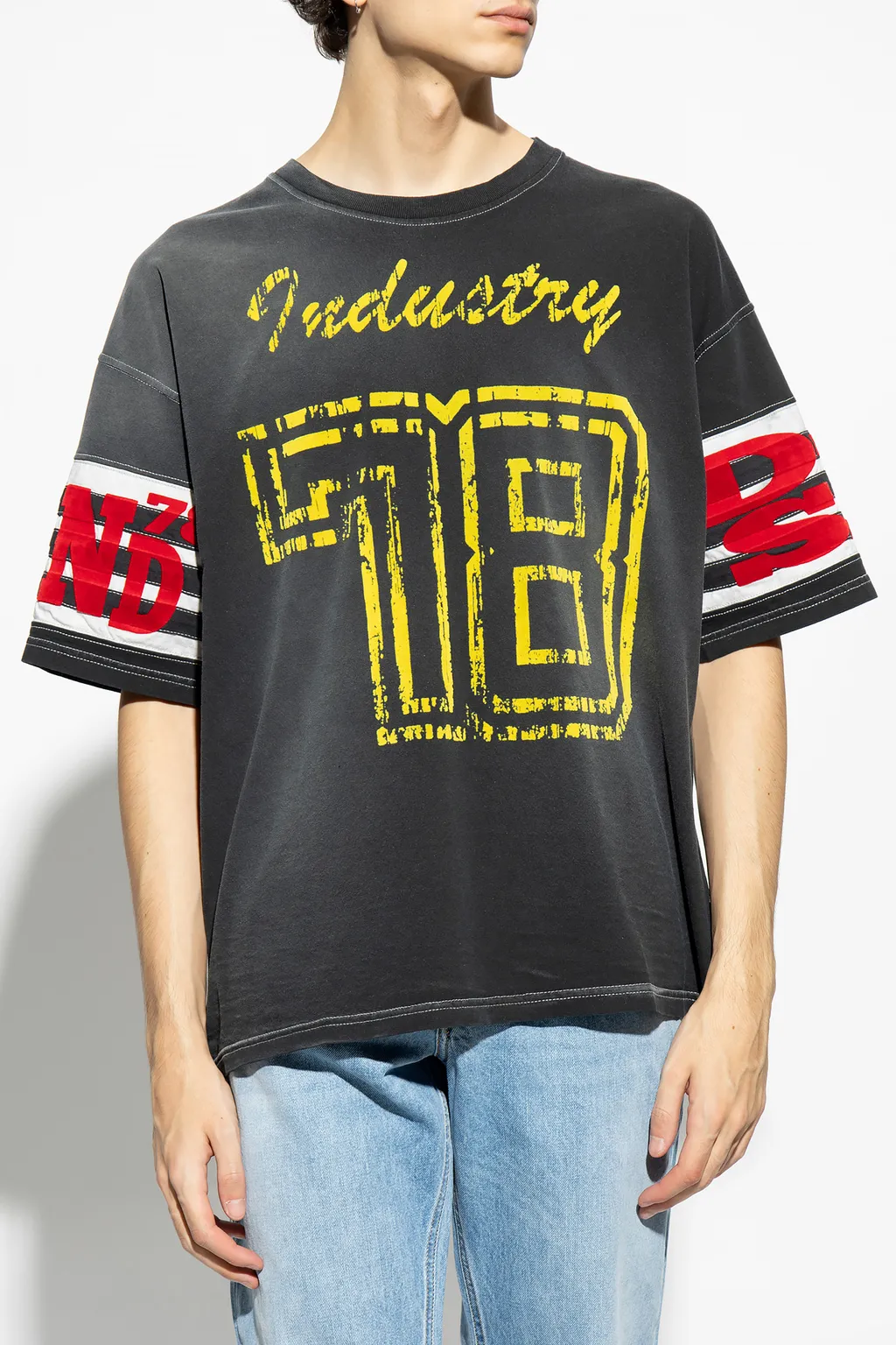 T-Bost Flocked-Logo Cotton T-Shirt
