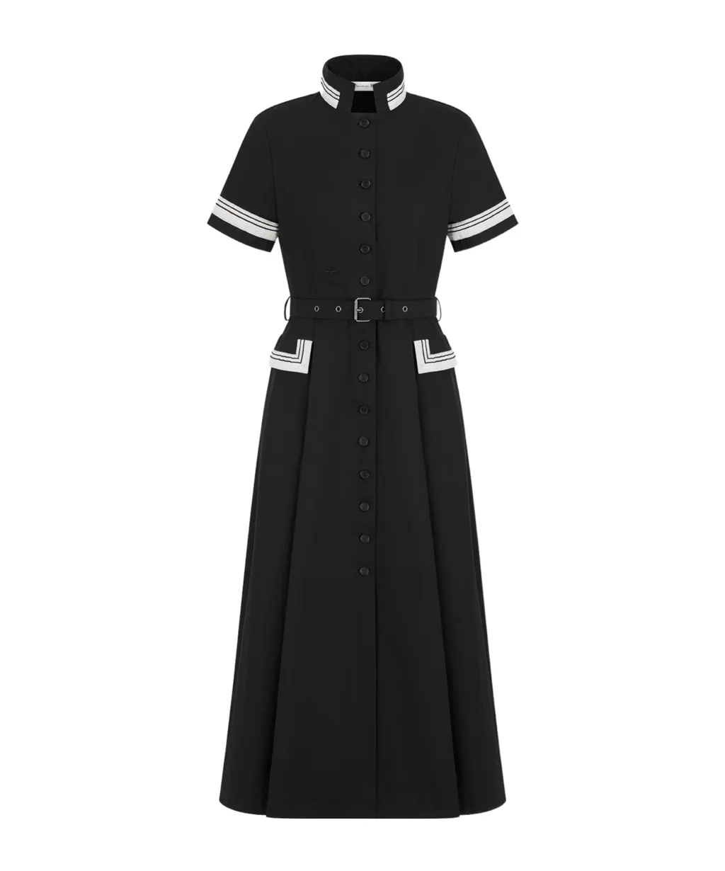 Mid-Length Flared Shirtdress