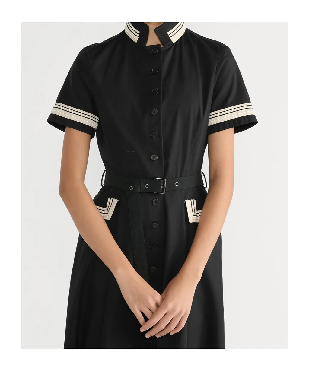 Mid-Length Flared Shirtdress