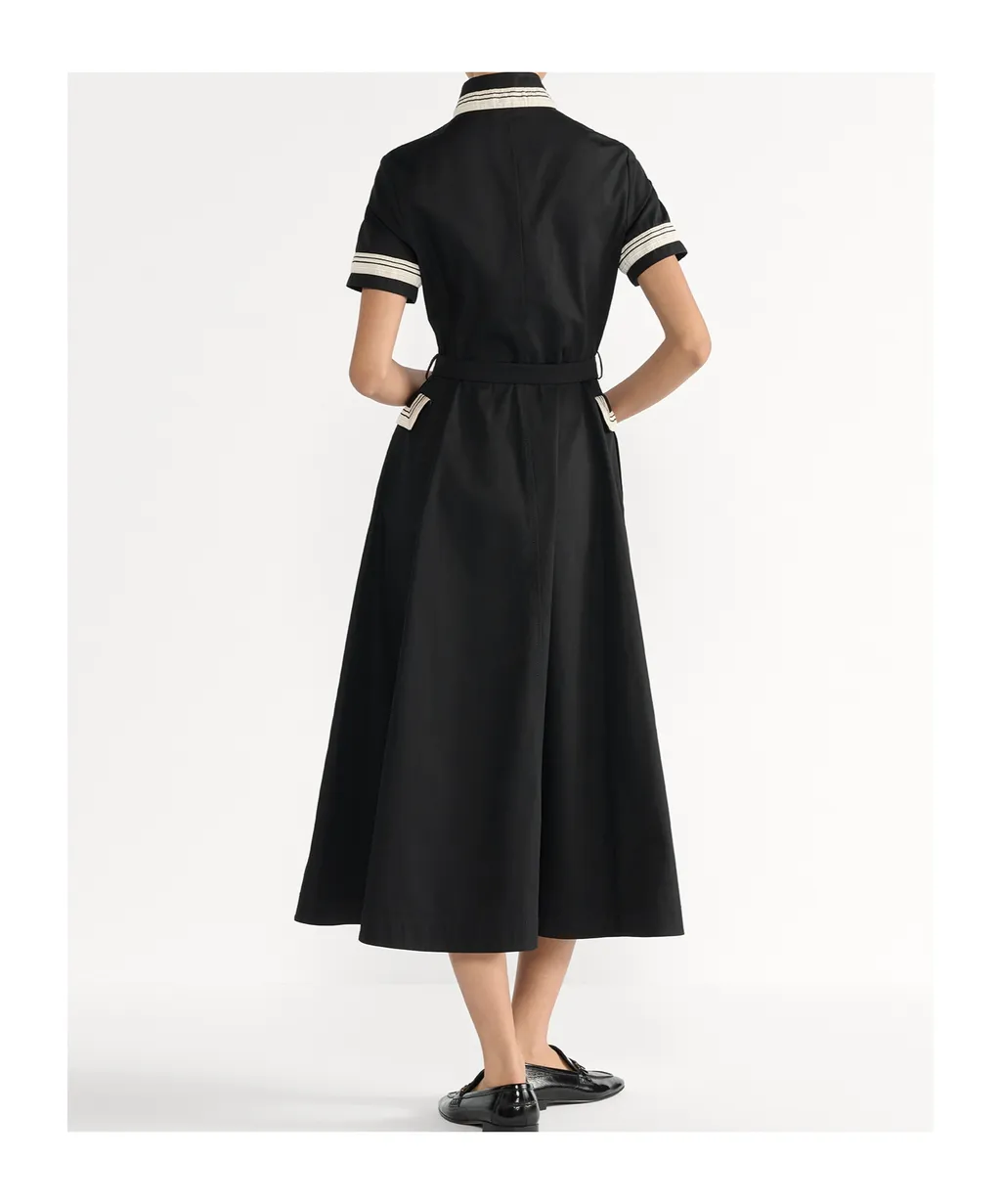 Mid-Length Flared Shirtdress