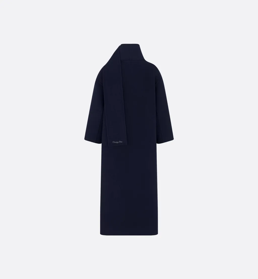 Coat With Scarf Collar