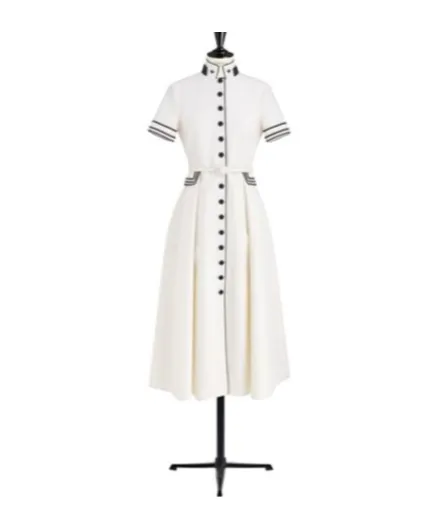 Mid-Length Belted Shirtdress