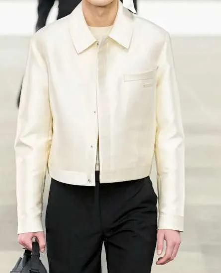 Jacket With Spread Collar