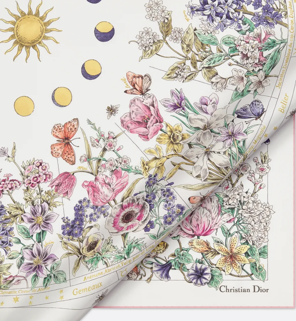 Astral Flowers 90 Square Scarf