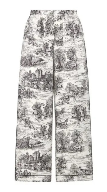 All-Over Patterned Wide Leg Pants
