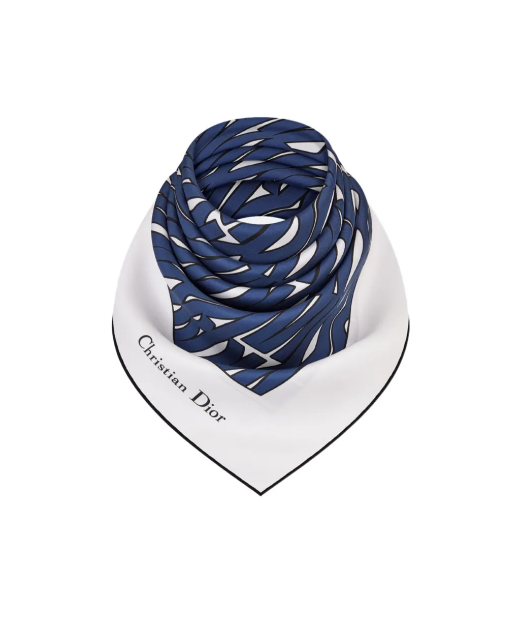 Logo All-Over Printed Square Scarf