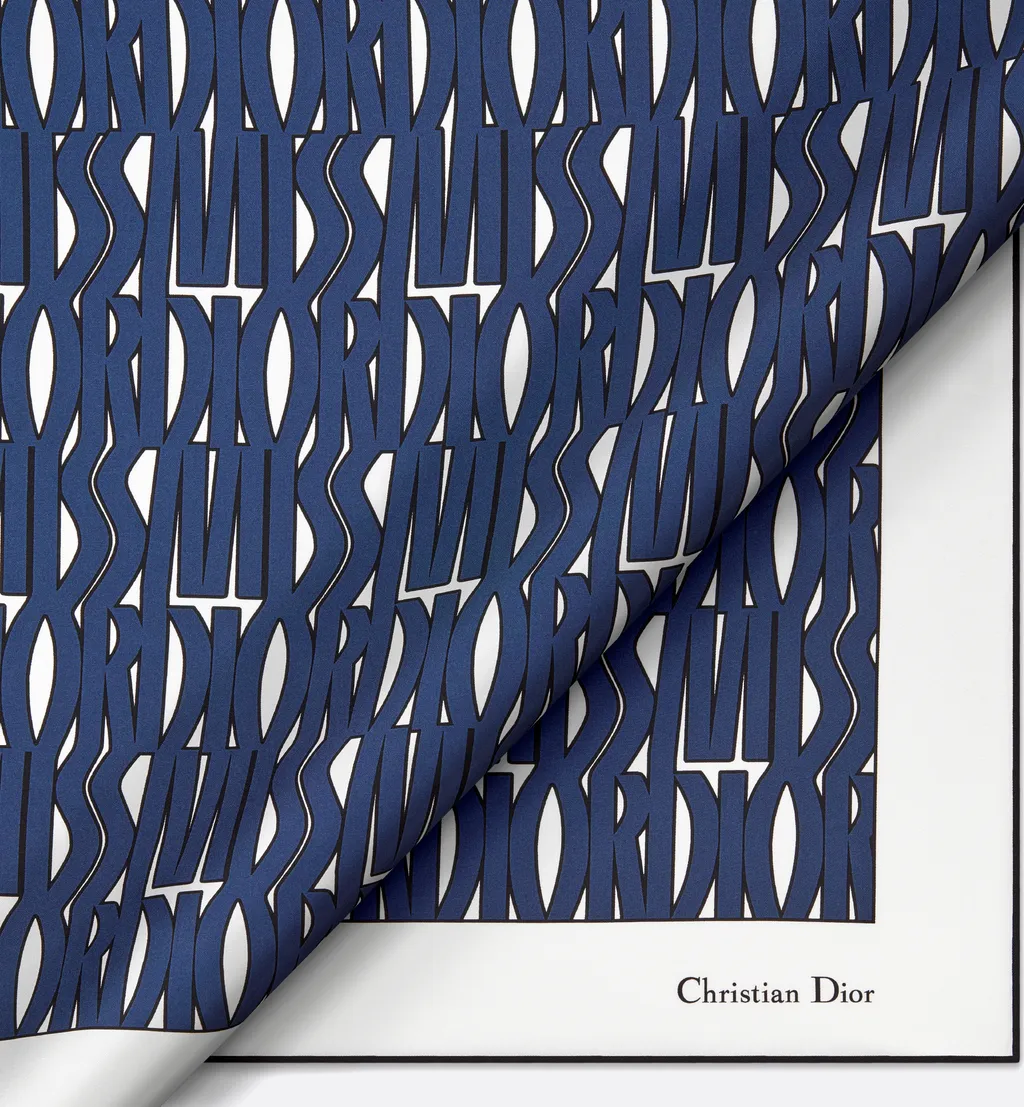 Logo All-Over Printed Square Scarf