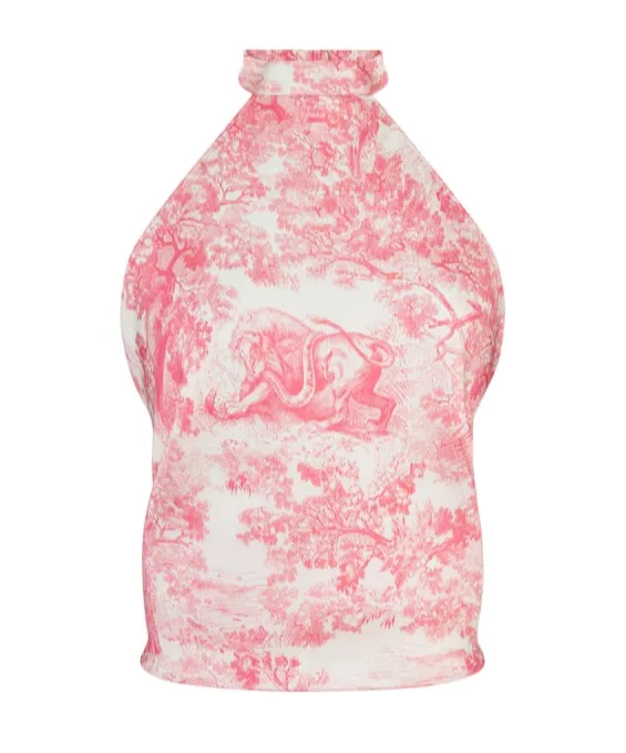 Dioriviera Toile De Jouy Sauvage Silk Top