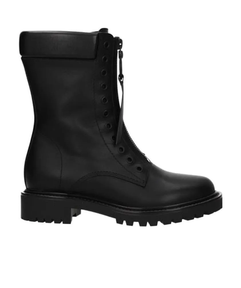 Zip-Up Combat Boots