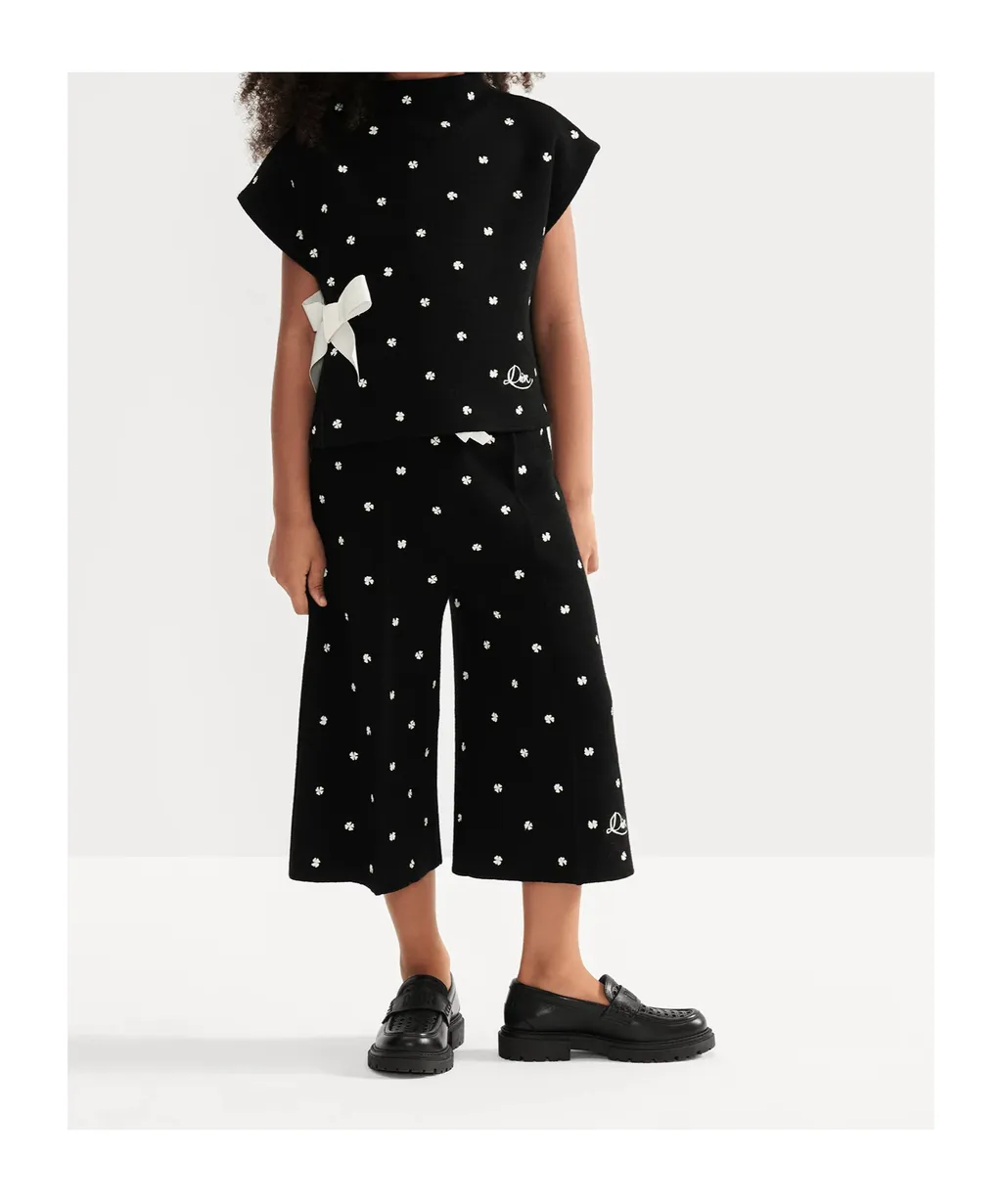 Bow-Tie Wide-Leg Pants