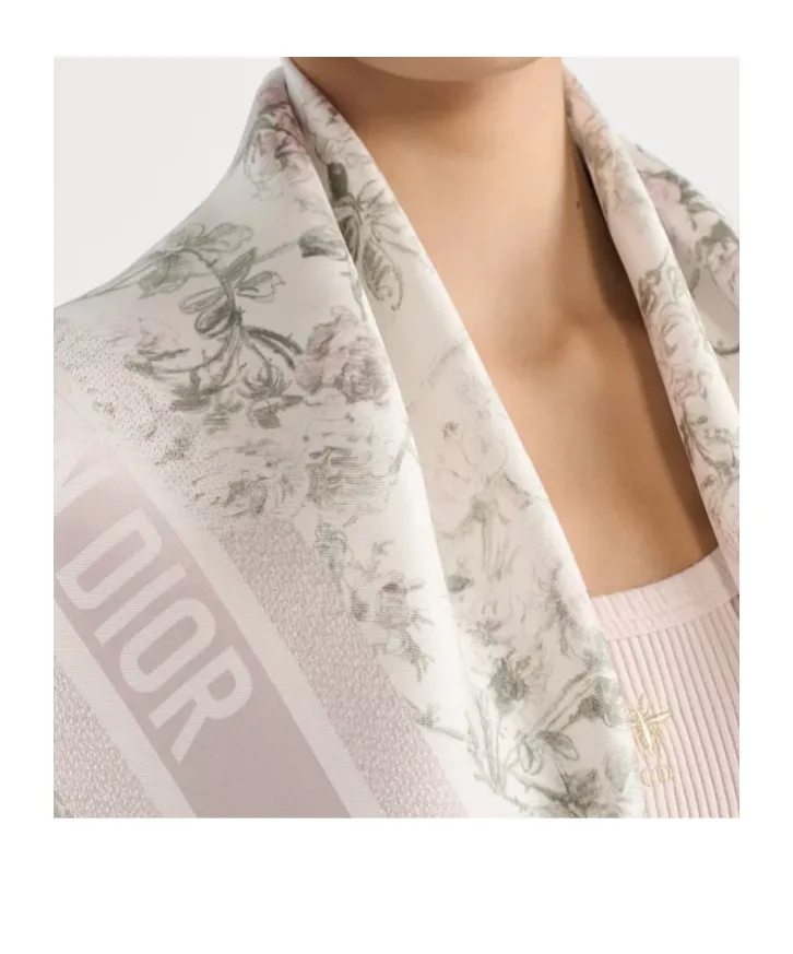 Rosier De Dior 90 Square Scarf
