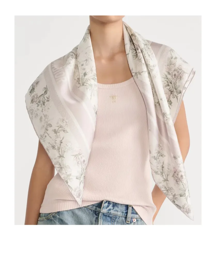 Rosier De Dior 90 Square Scarf