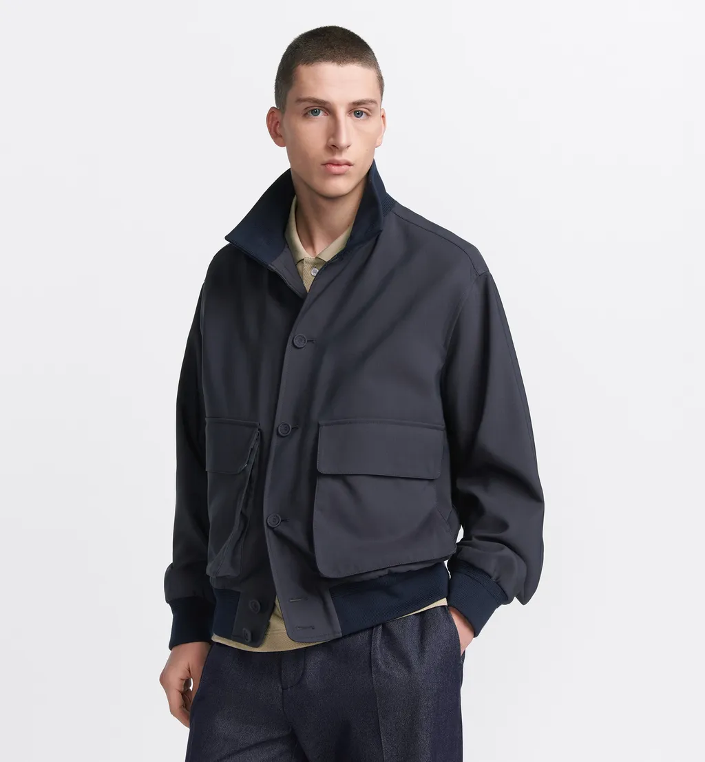 Buttoned High Neck Jacket