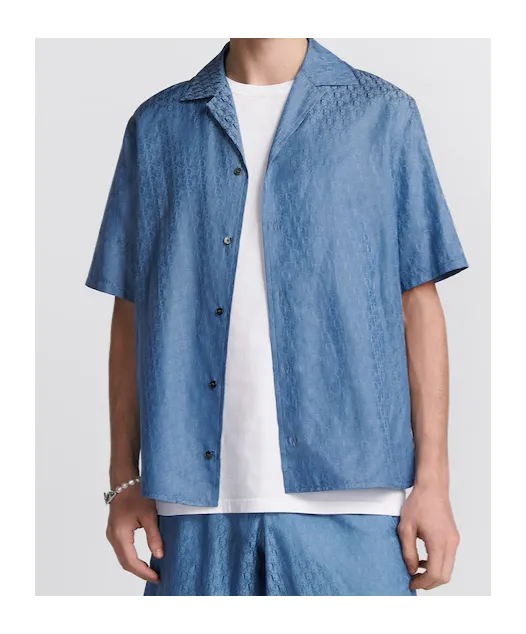 All-Over Logo Patterned Short-Sleeved Shirt