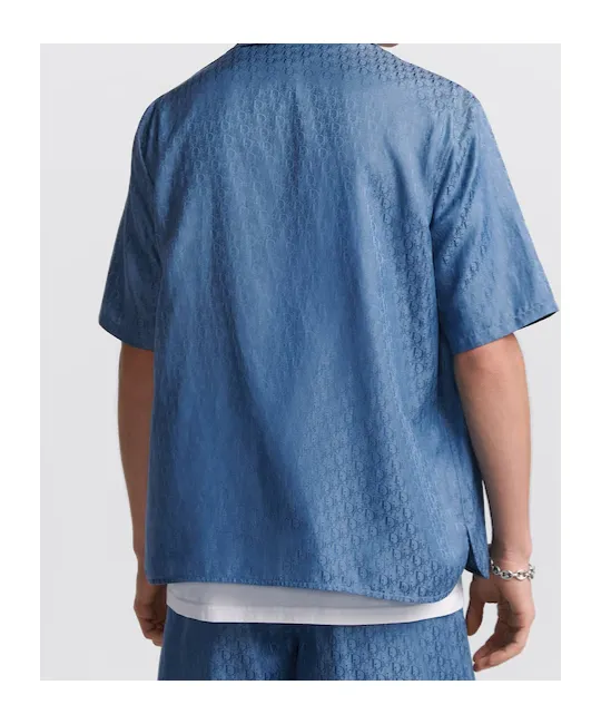 All-Over Logo Patterned Short-Sleeved Shirt