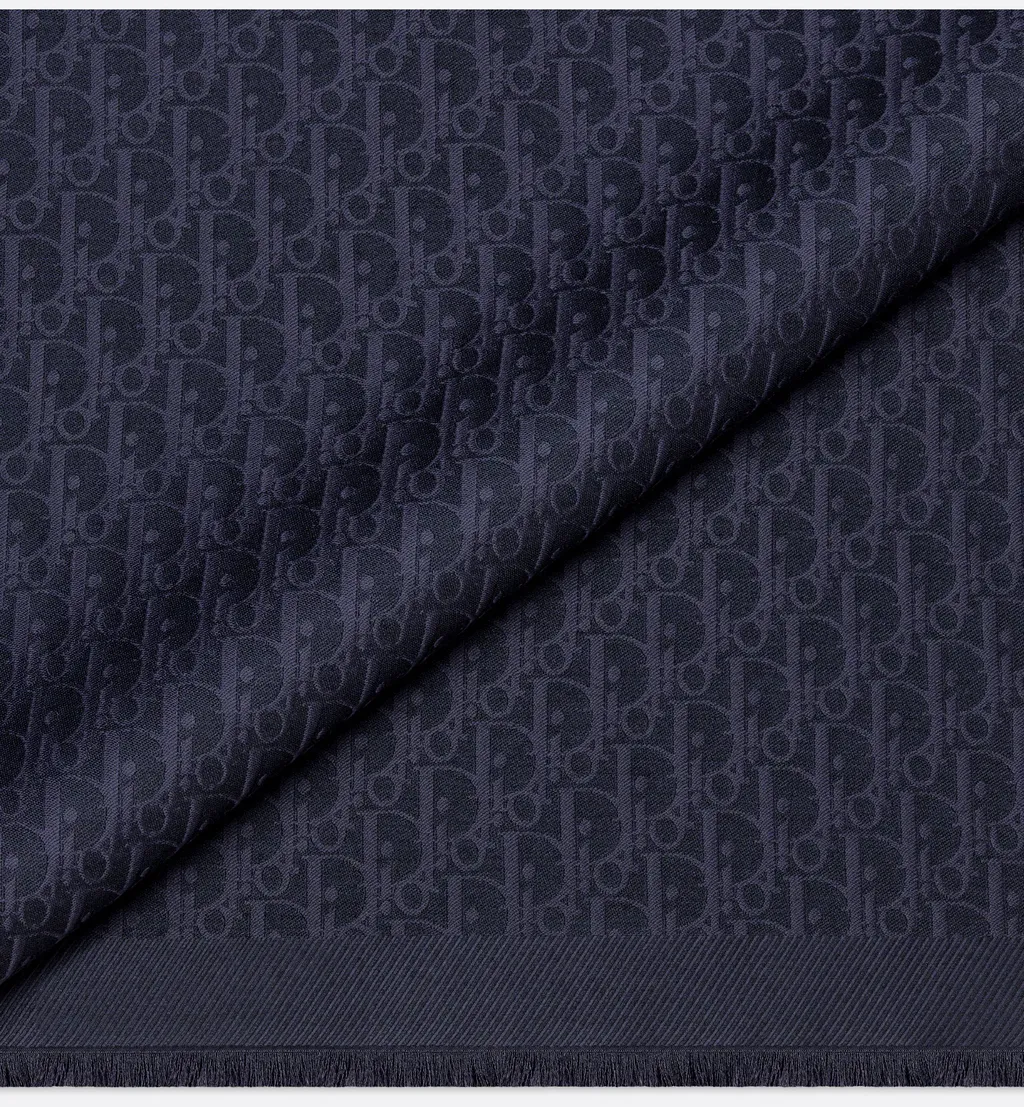 Monogram Frayed-Edge Scarf