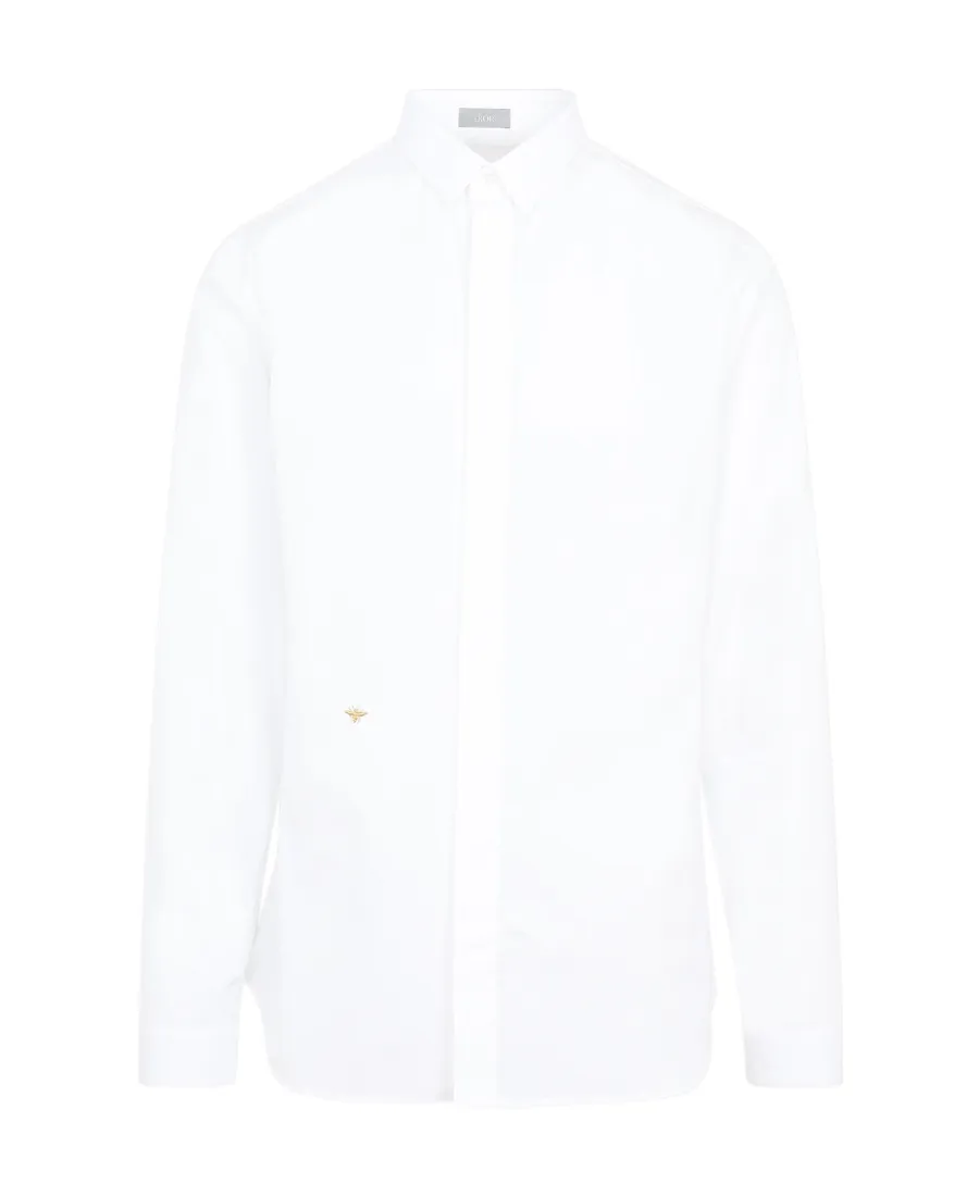 Bee Embroidered Long-Sleeved Shirt