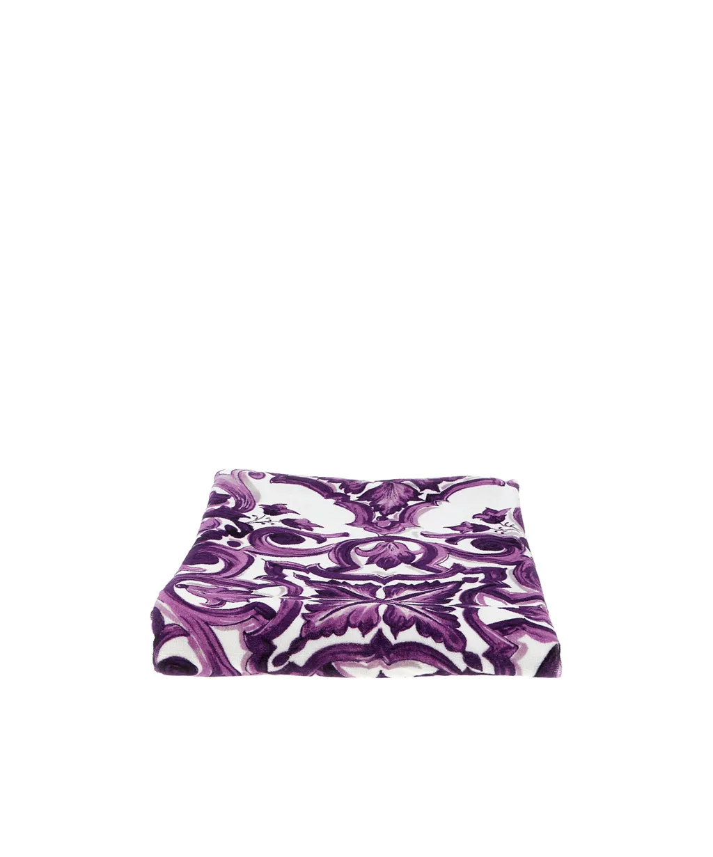 Majolica Print Beach Towel