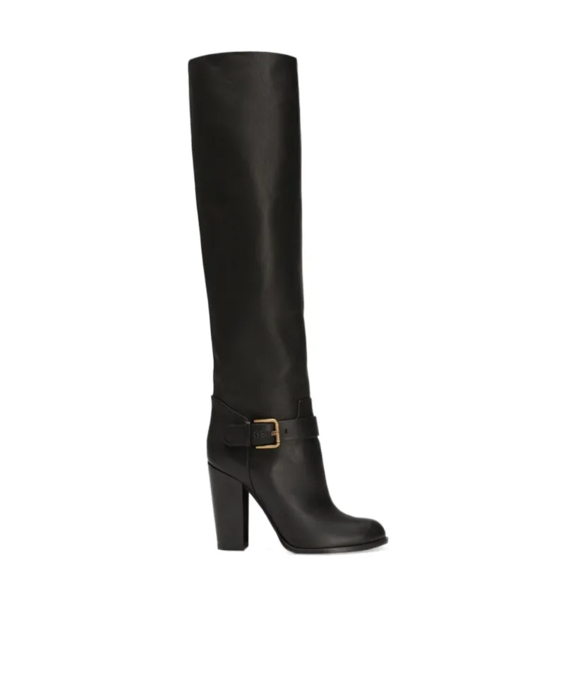 Buckle Detailed Heeled Boots