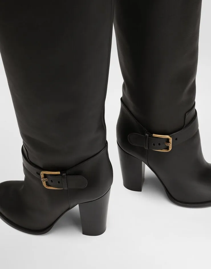 Buckle Detailed Heeled Boots