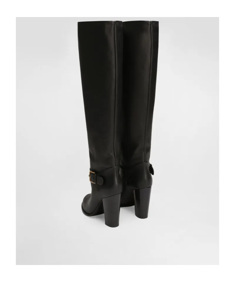 Buckle Detailed Heeled Boots