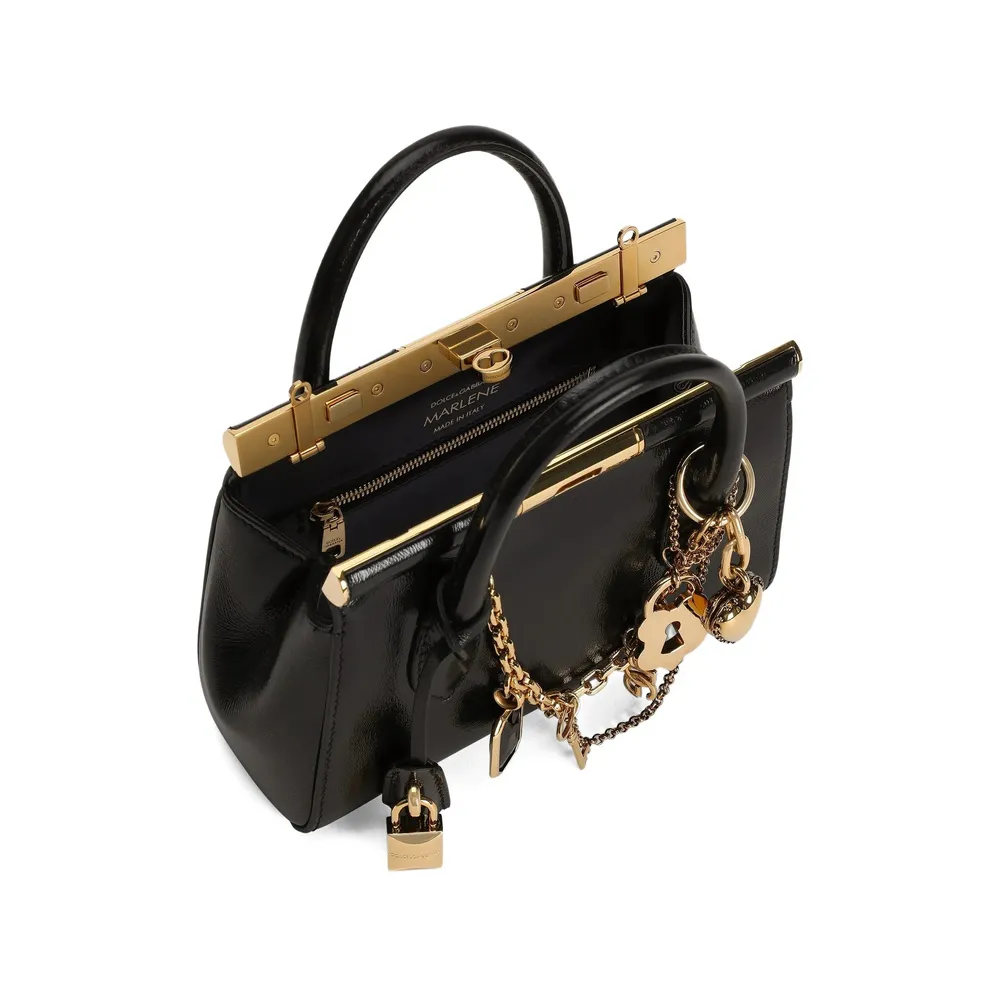 Mini Charm-Detail Tote Bag