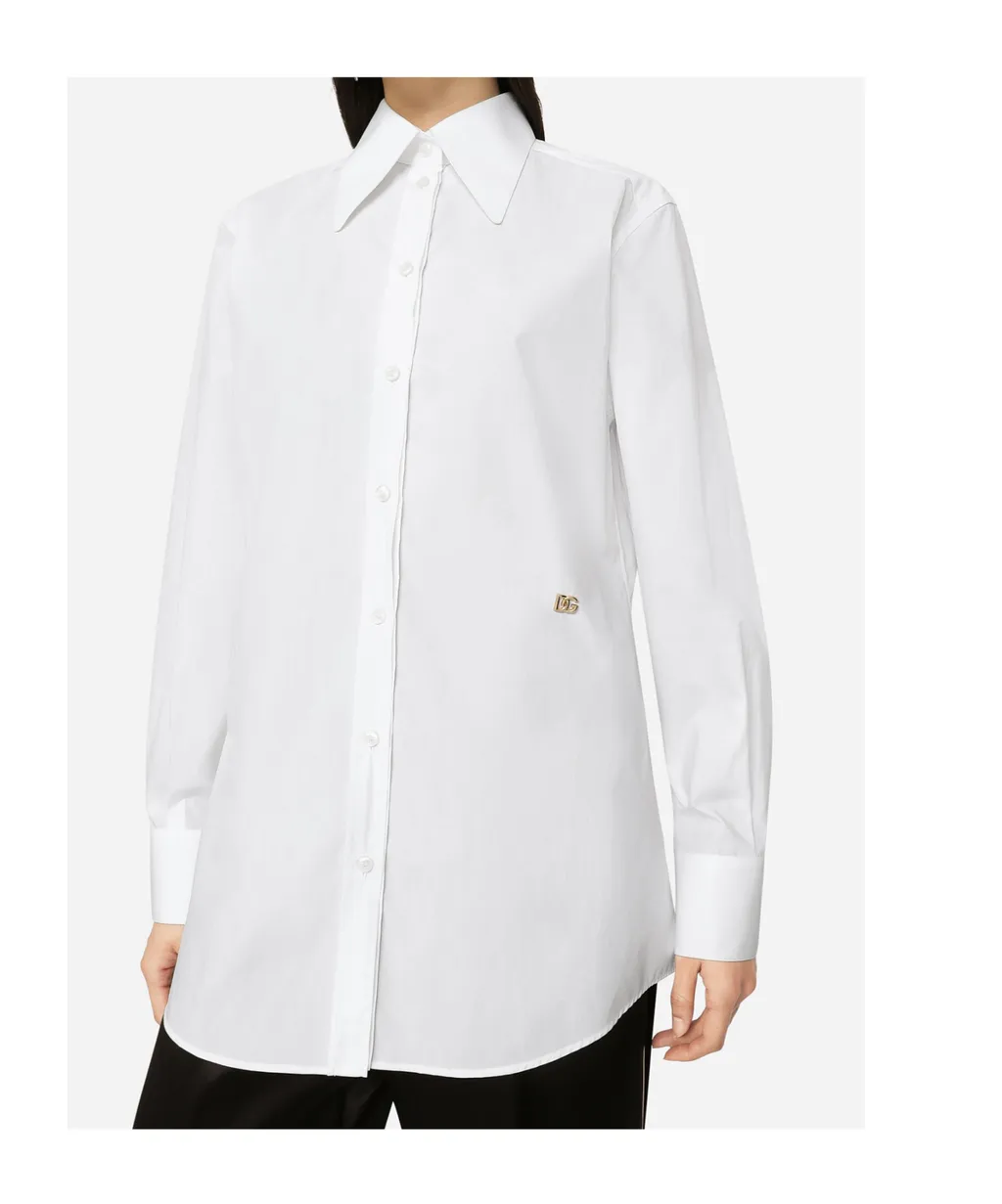 Cotton Poplin Longline Shirt