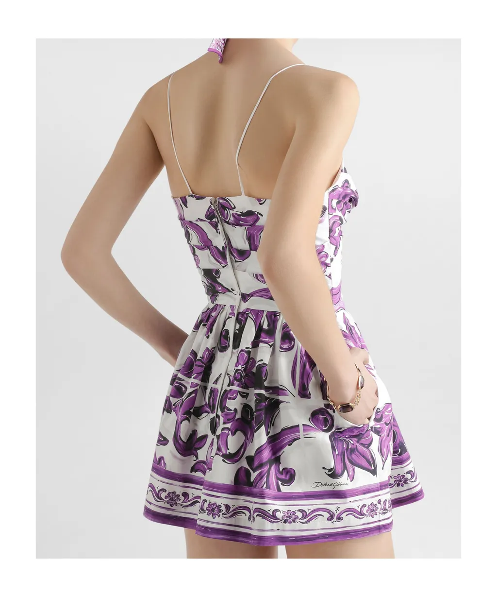 Graphic-Print Mini Dress