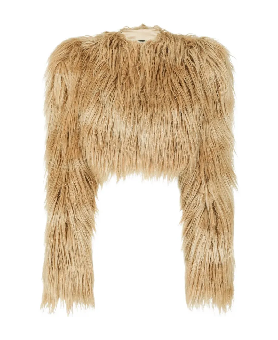 Faux-Fur Cropped Jacket