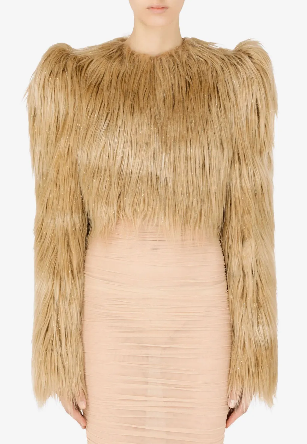 Faux-Fur Cropped Jacket