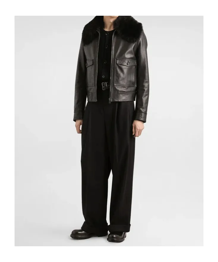 Pleated-Front Wool Trousers