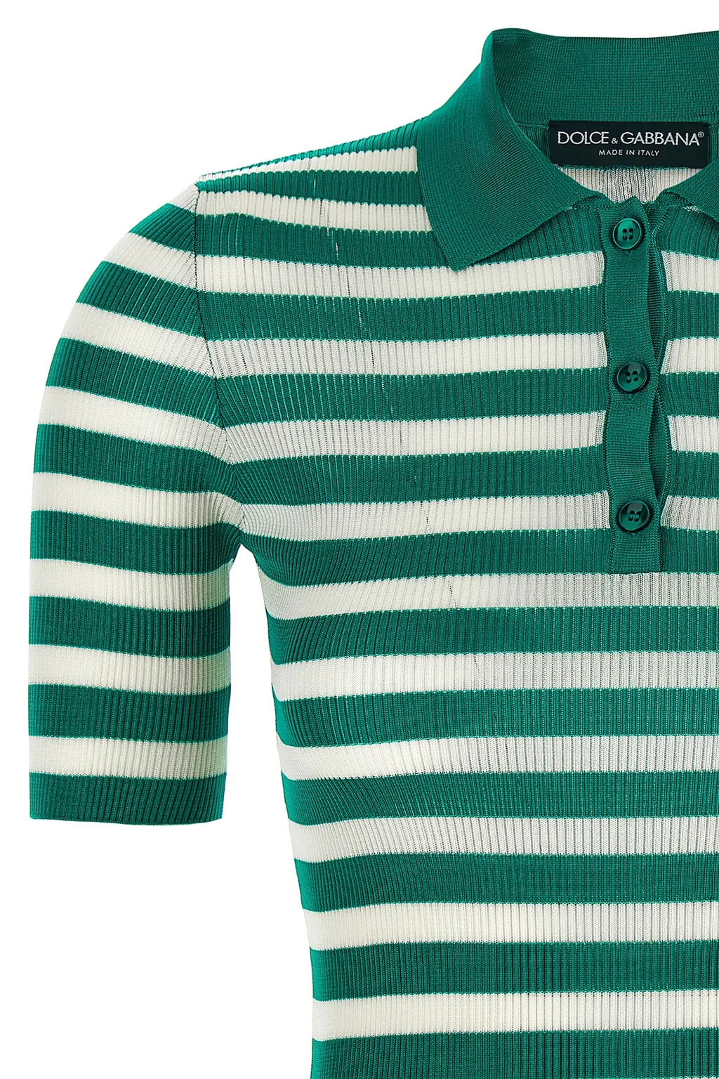 Striped Short-Sleeve Polo Shirt