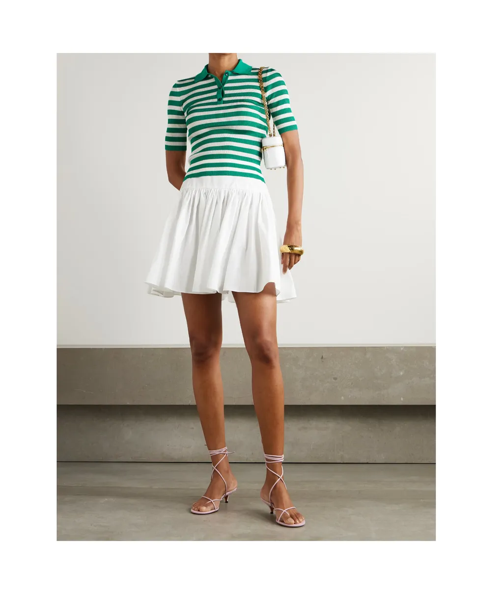 Striped Short-Sleeve Polo Shirt