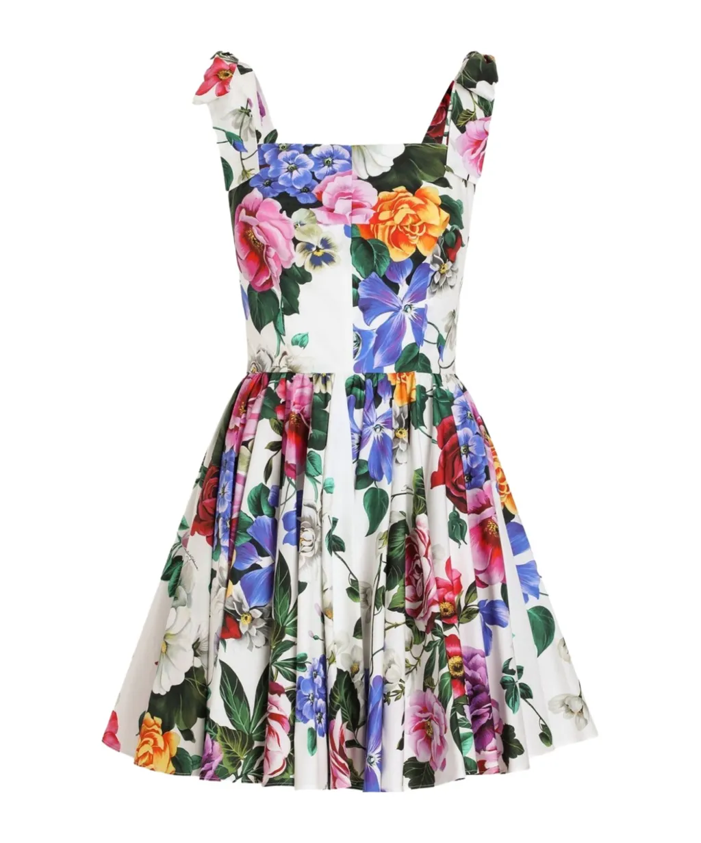 Floral Printed Sleeveless Mini Dress