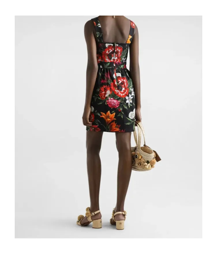Floral-Print Mini Dress