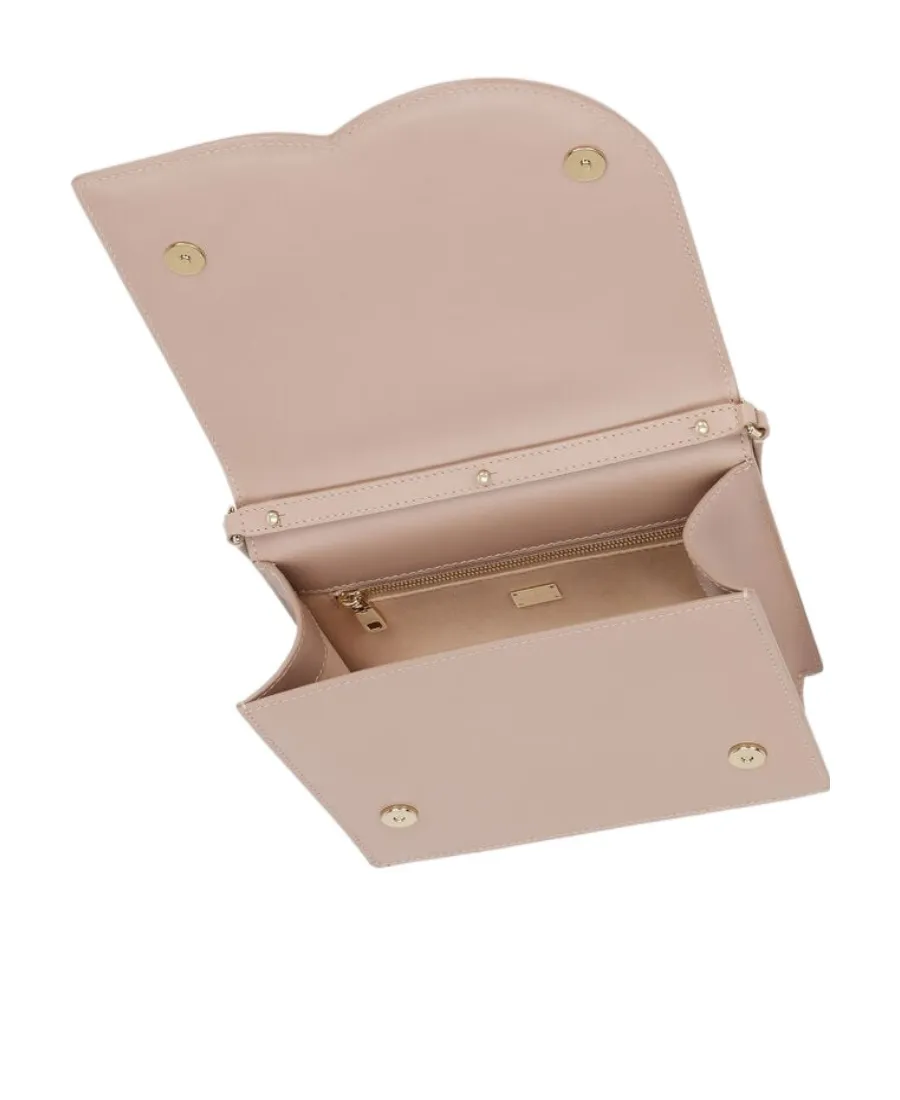 Logo Embossed Foldover Top Crossbody Bag