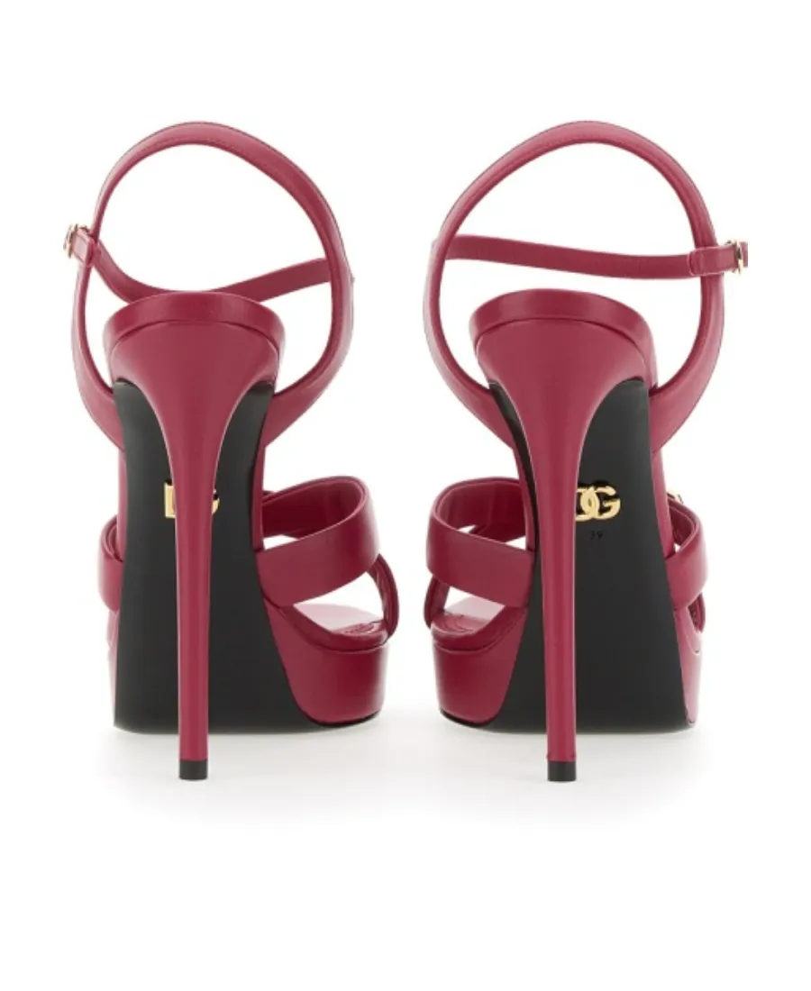 Logo Plaque High Heel Sandals