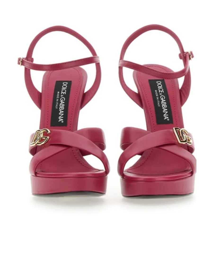 Logo Plaque High Heel Sandals