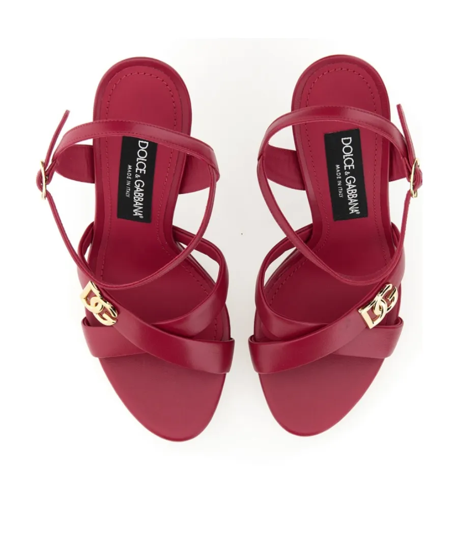 Logo Plaque High Heel Sandals