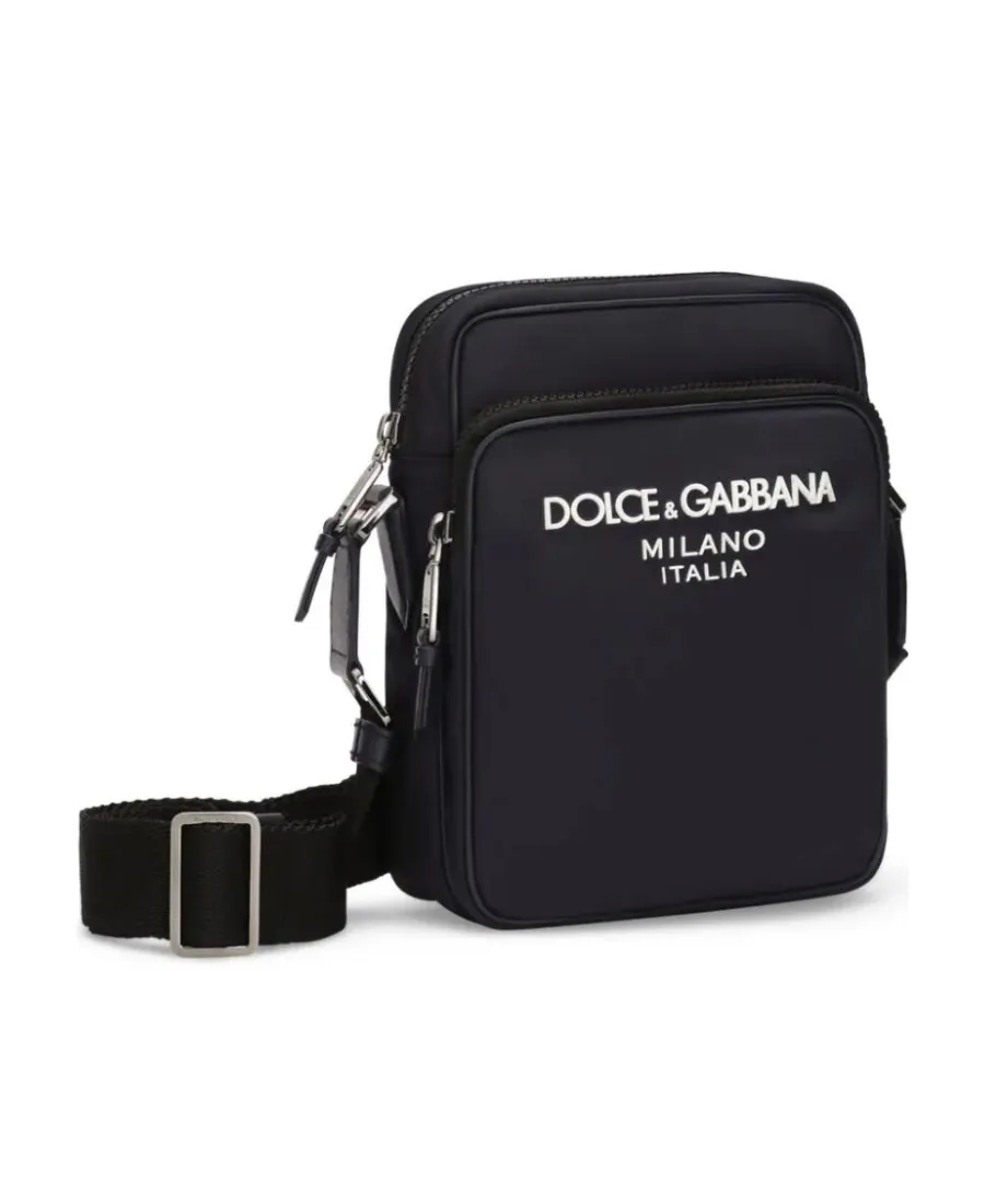 Logo-Printed Zipped Shoulder Bag
