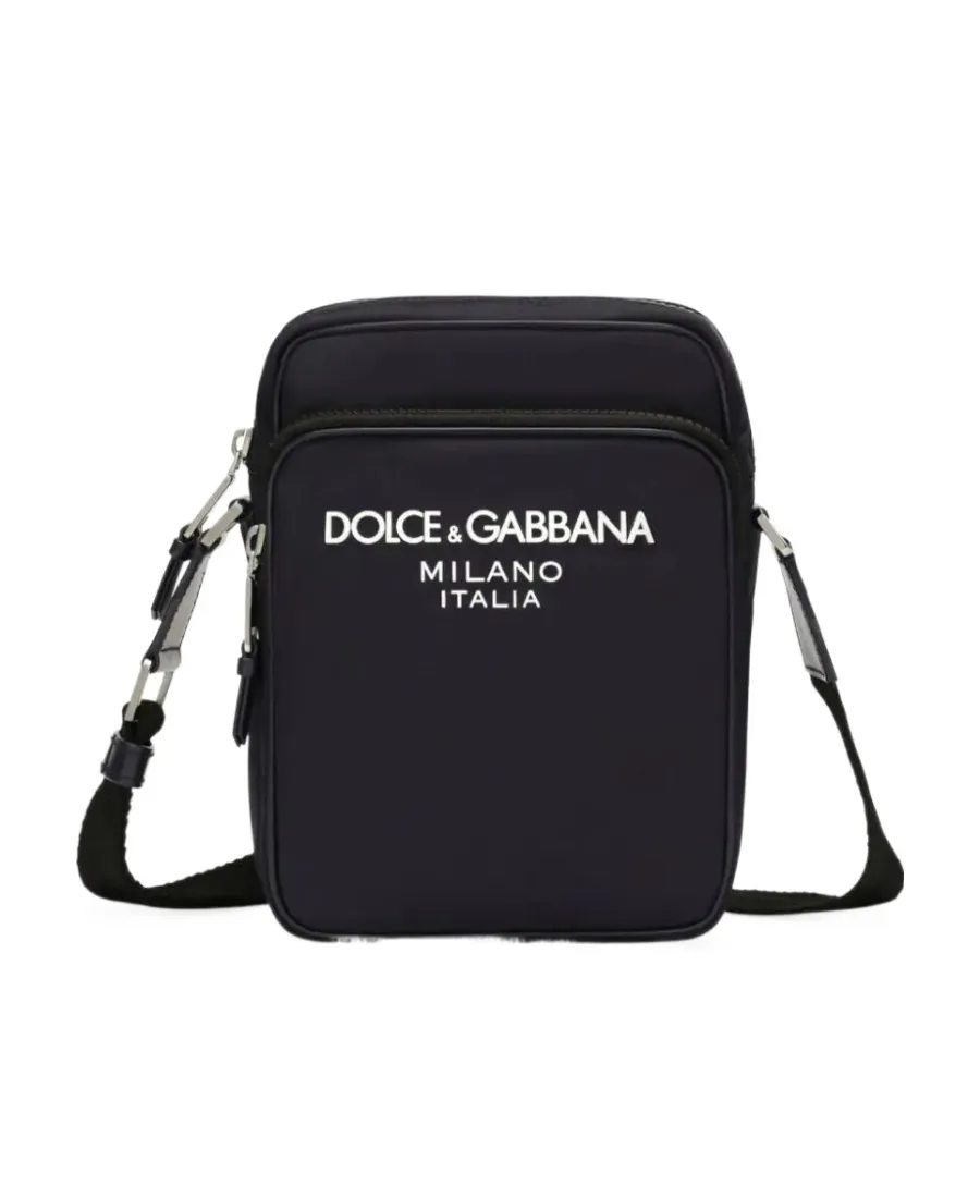 Logo-Printed Zipped Shoulder Bag
