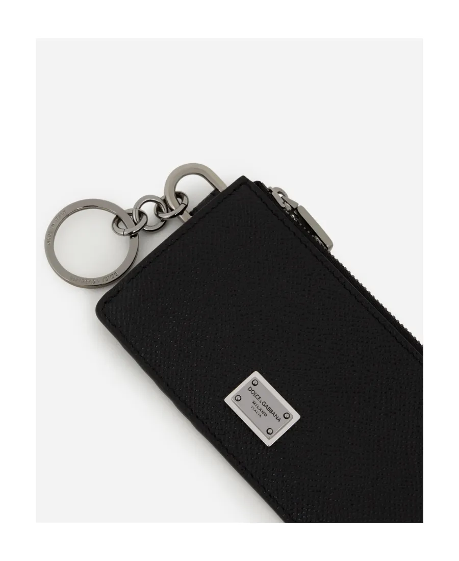 Logo Plaque Zipped Wallet