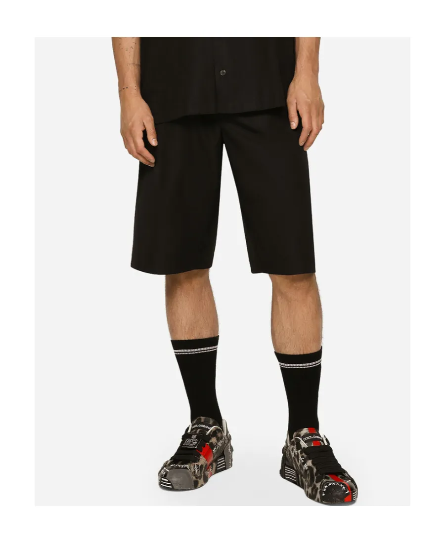 Knee-Length Drawstring Shorts