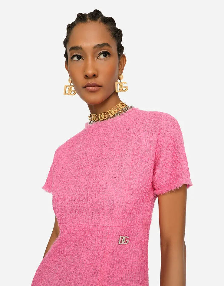 Tweed Crewneck Mini Dress