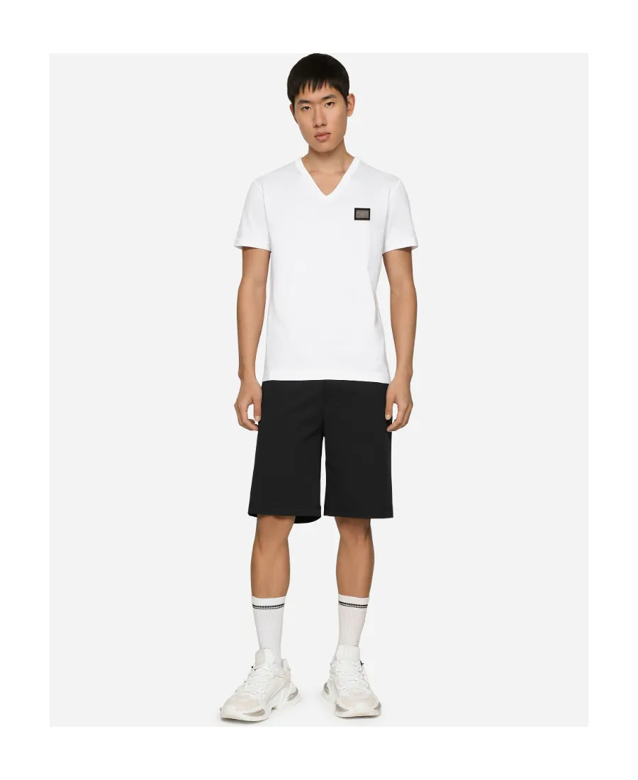 Logo Patch V-Neck T-Shirt