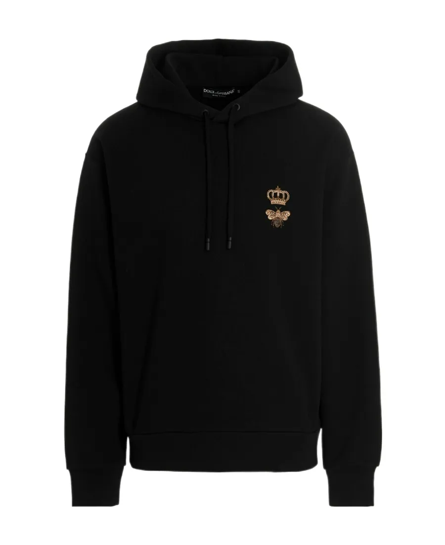 Logo Embroidered Drawstring Hoodie