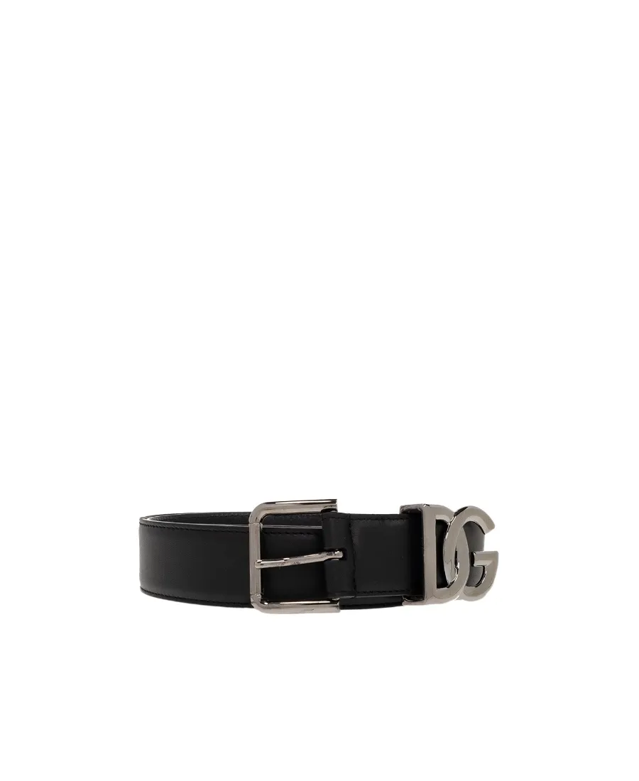 Logo Plaque Square Buckle Belt